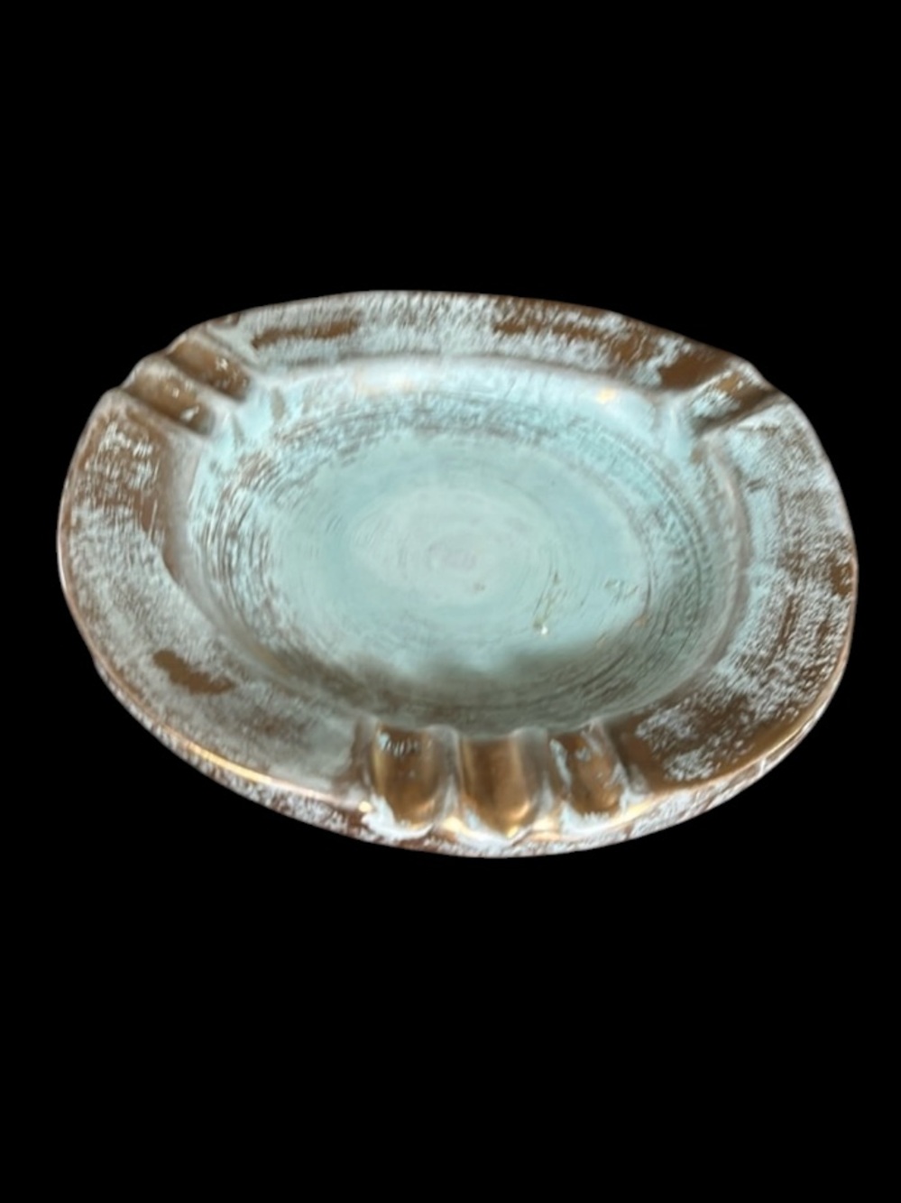 Vintage Stangl 24k Antique Gold Ashtray